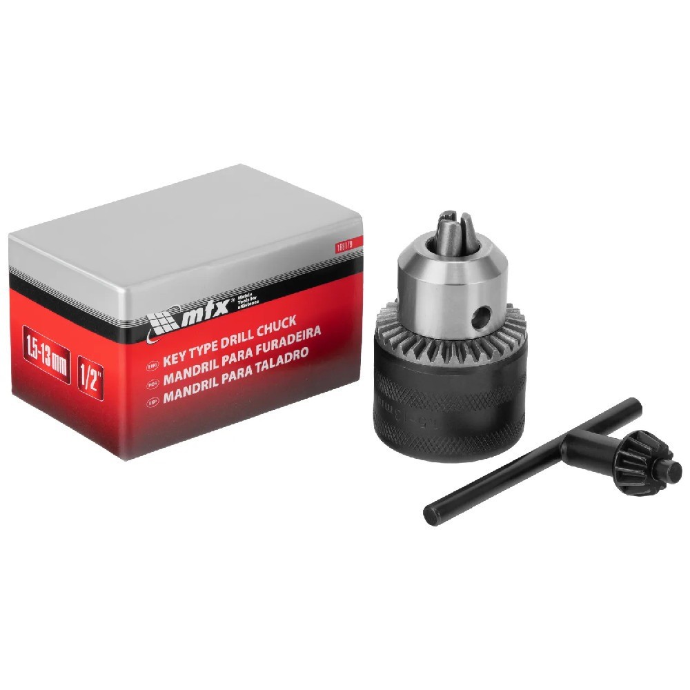 Mandril com chave rosca 1/2" x 20 fios capacidade 1,5 a 13 mm - 168179 MTX em Oferta na Shopee