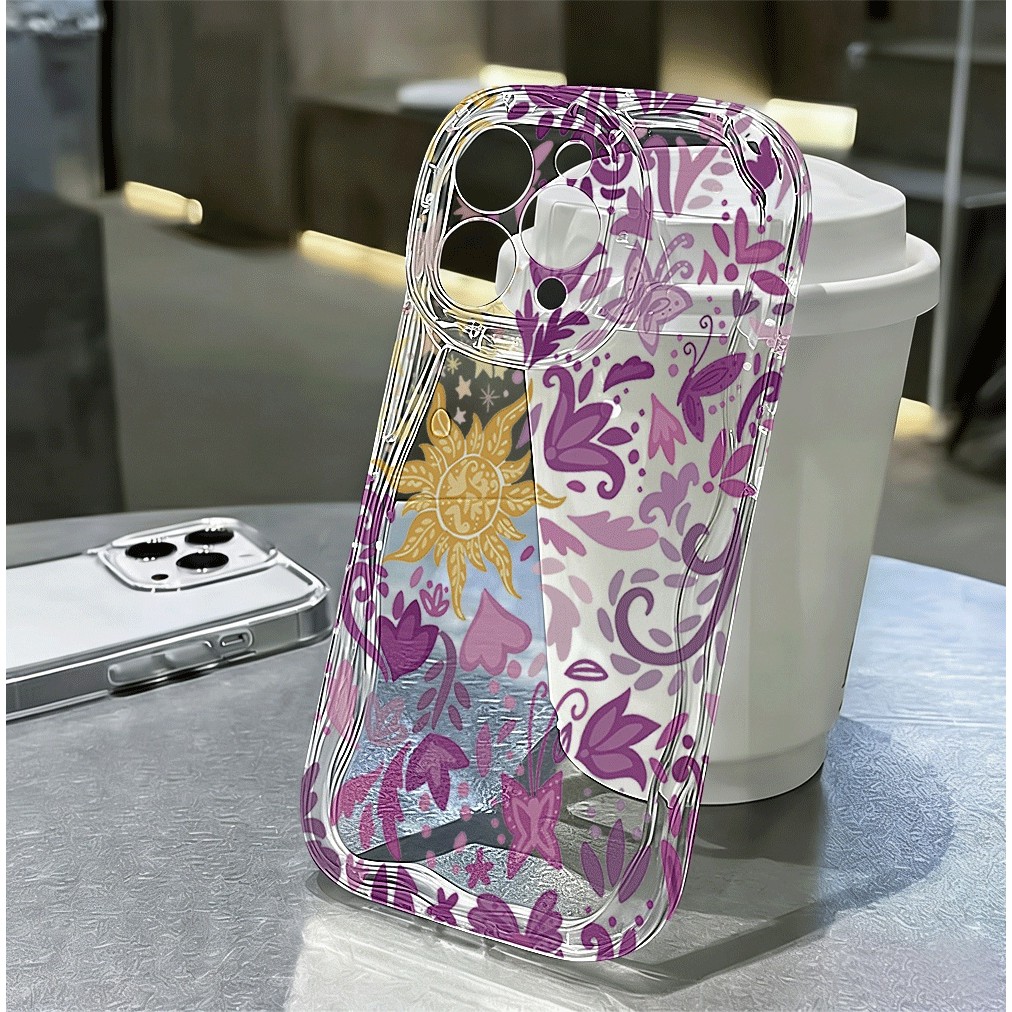 Purple Field Golden Glow Mobile Phone Case for Samsung S24 Plus S24Ultra S23 FE S20 S22Ultra S21 A55 A15 A14 M34 Case