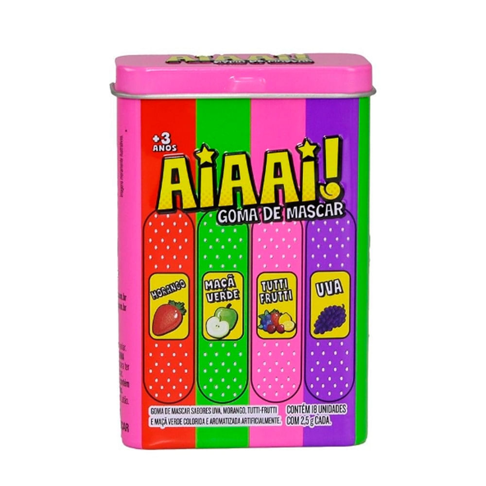 Goma de Mascar Aiaai Kids Zone com 18 Unidades de 2,5g cada em Oferta na Shopee