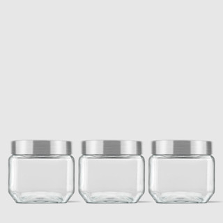 Kit com 3 Potes Quadrados Collection 800ml Inox Escovado Invicta em Oferta na Shopee