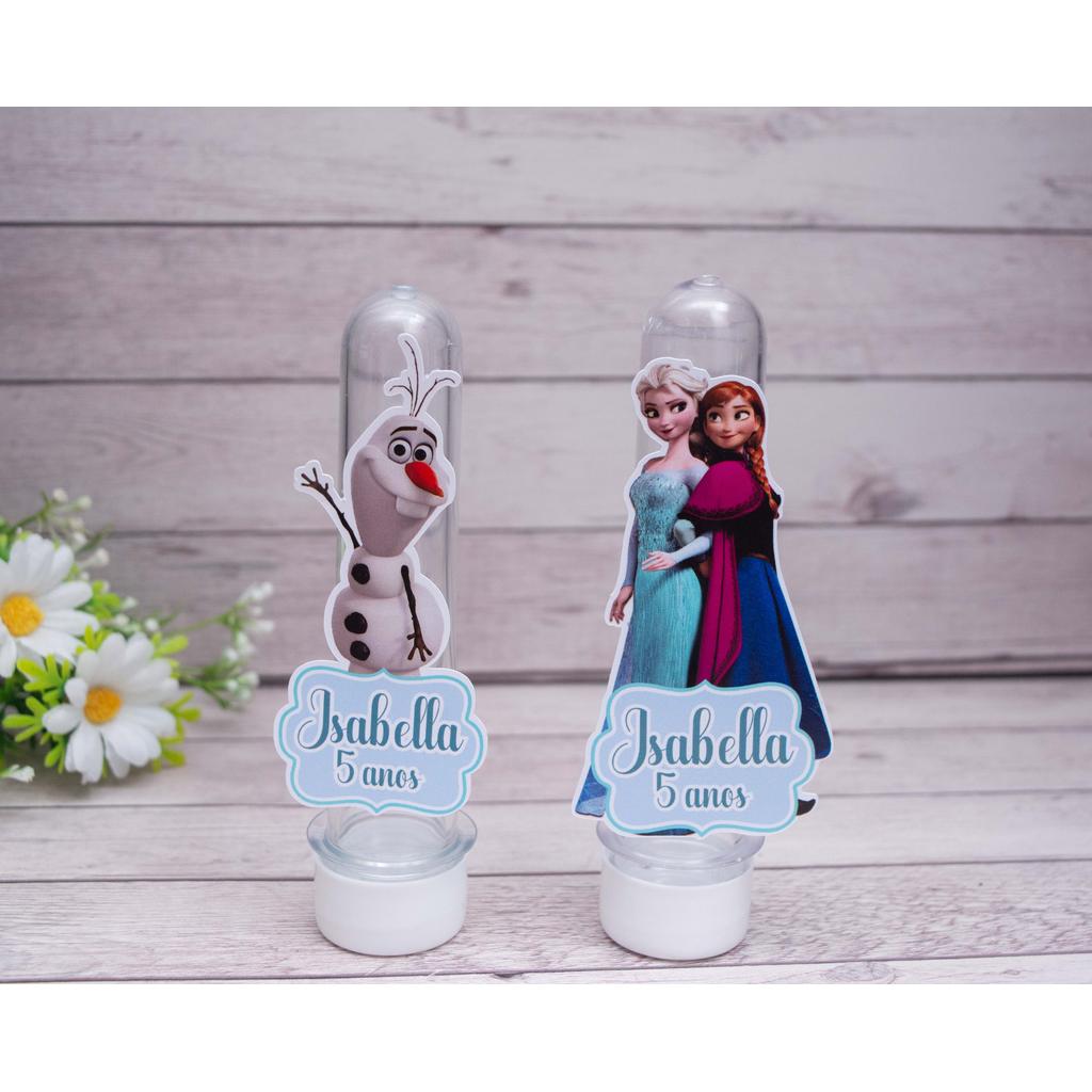 Aplique para Tubete PRINCESA ANA E ELSA (Frozen) - Mimo Lembrancinha Personalizada Festa Música Meninas Princesas