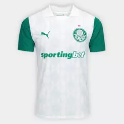 Camisa Palmeiras II Puma 25/26 Torcedor Branca Oficial + NF
