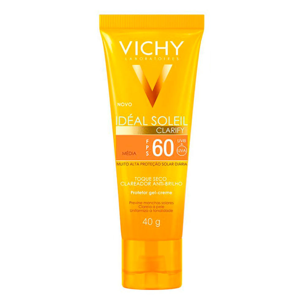 Protetor Solar Vichy Idéal Solei Clarify FPS 60 Cor Média 40g em Oferta na Shopee