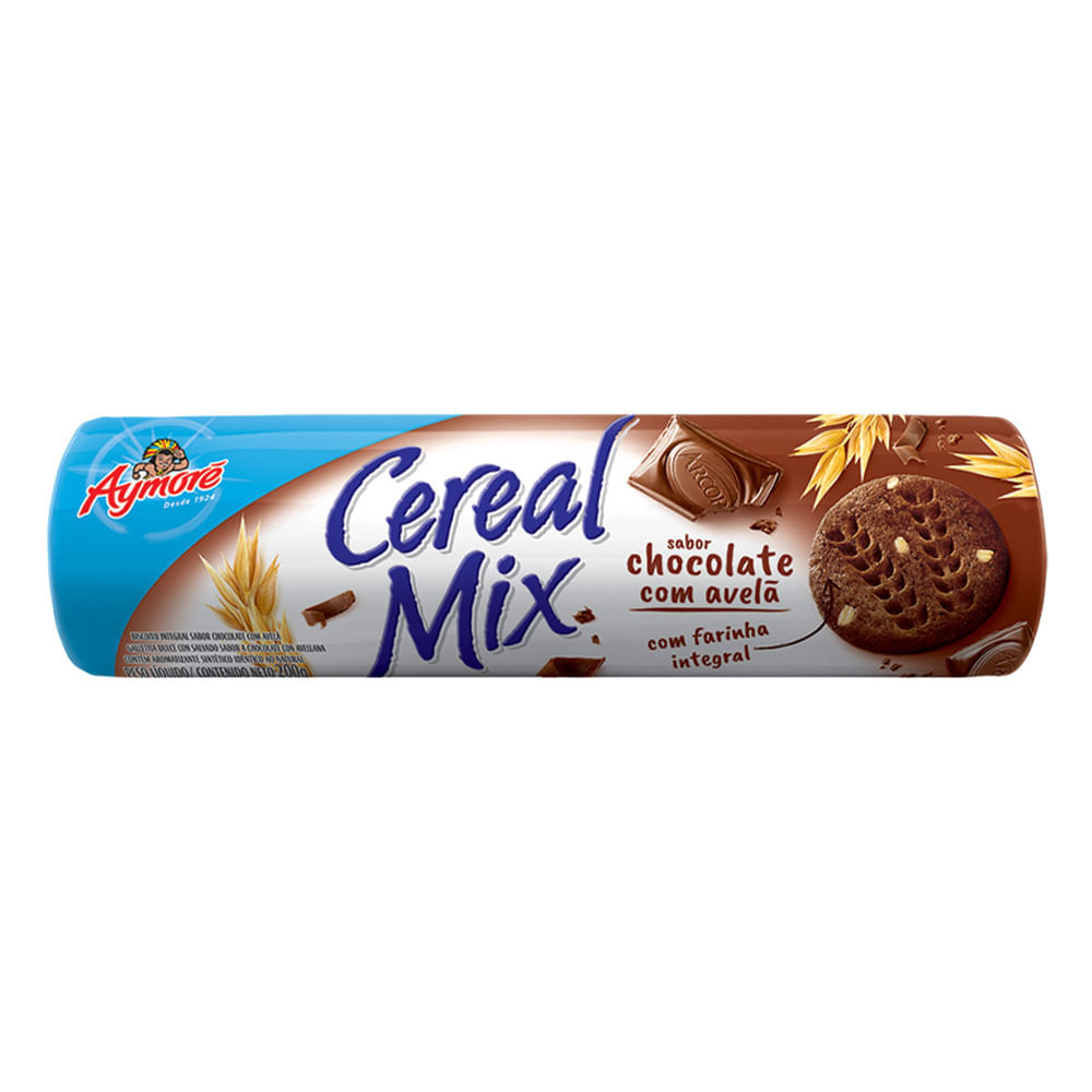 Biscoito Aymoré Cereal Mix Sabor Chocolate e Avelã 135g em Oferta na Shopee
