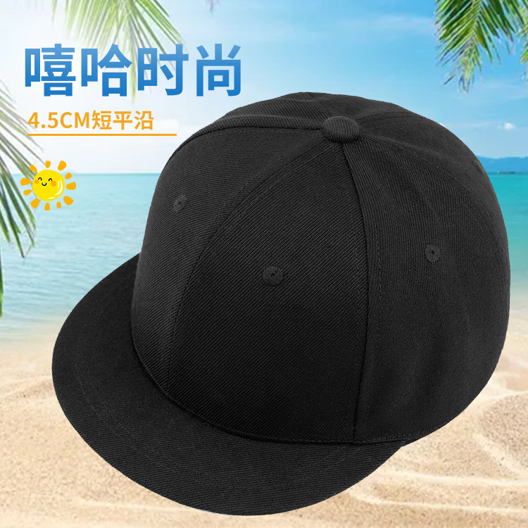 Chapéu de aba plana de aba curta masculino boné duro de aba curta ins Street wear boné de beisebol reverso wear All-Matc