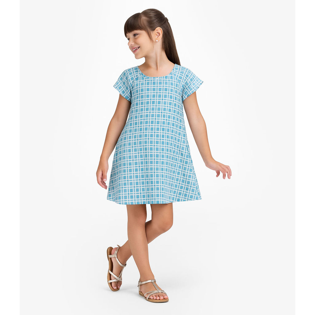 Vestido Menina Infantil Select Azul em Oferta na Shopee