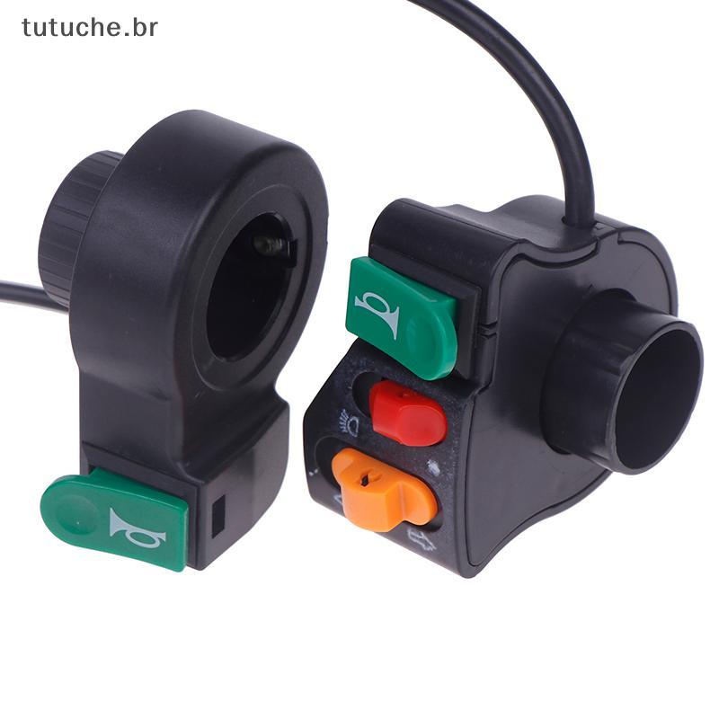 TU 3 Em 1 Bicicleta Elétrica Scooter Motocicleta Lidar Com Interruptor De Plástico Farol Chifre Botão Sinal De Volta E-b