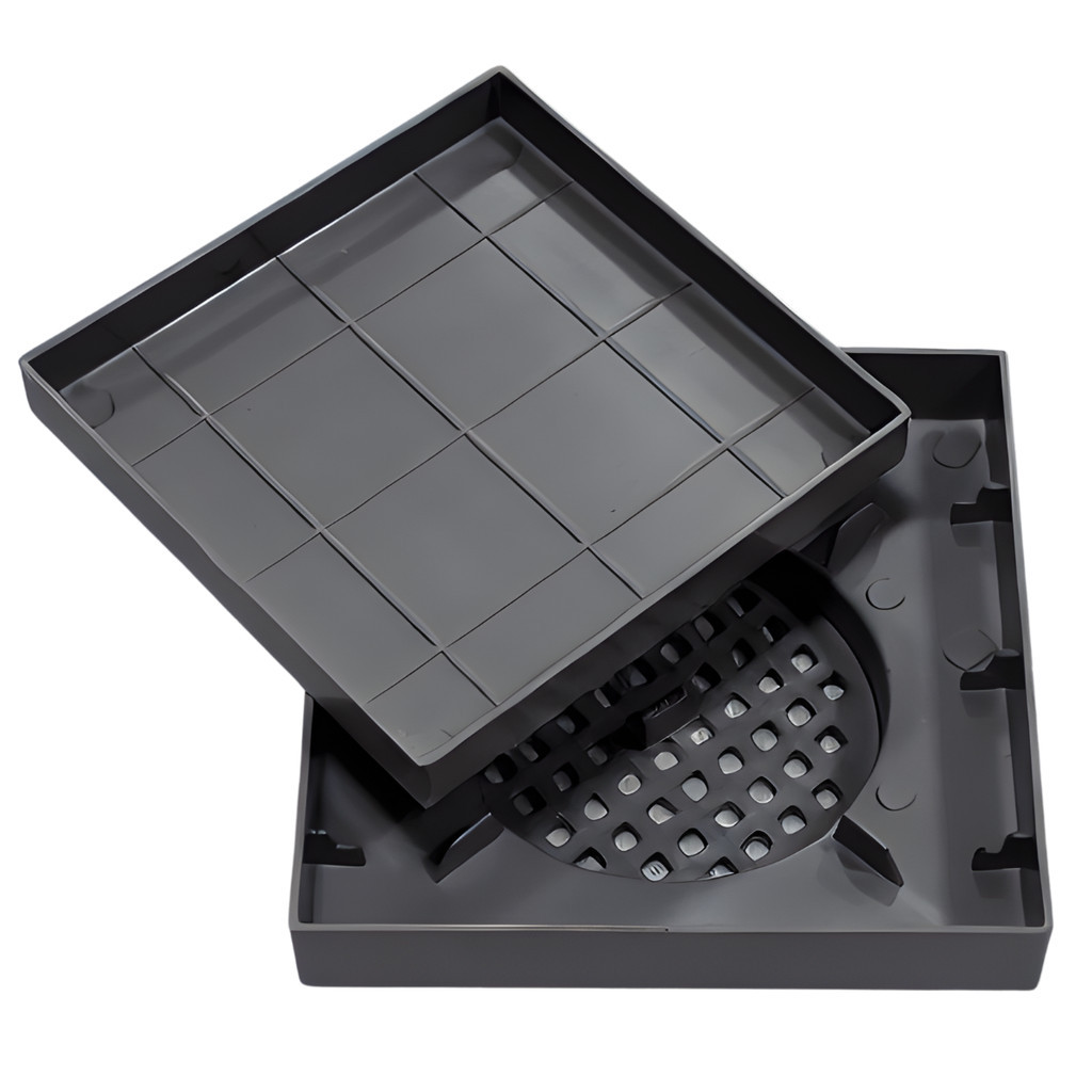 Ralo 15x15 Oculto Para Box Banheiro Anti Entupimento Filtro de Cabelo Protetor de Ralo Universal
