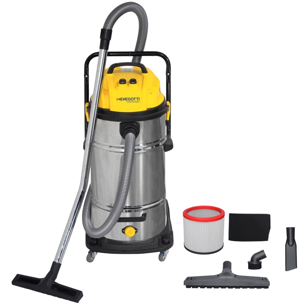 Aspirador de pó e líquido inox 2400W 70L - MAP 70L Menegotti