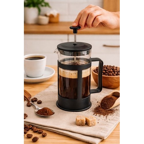 Cafeteira Francesa 300ml Café Fresco Chá I Usões Prático Saboroso Compacto Preparo Fácil !!