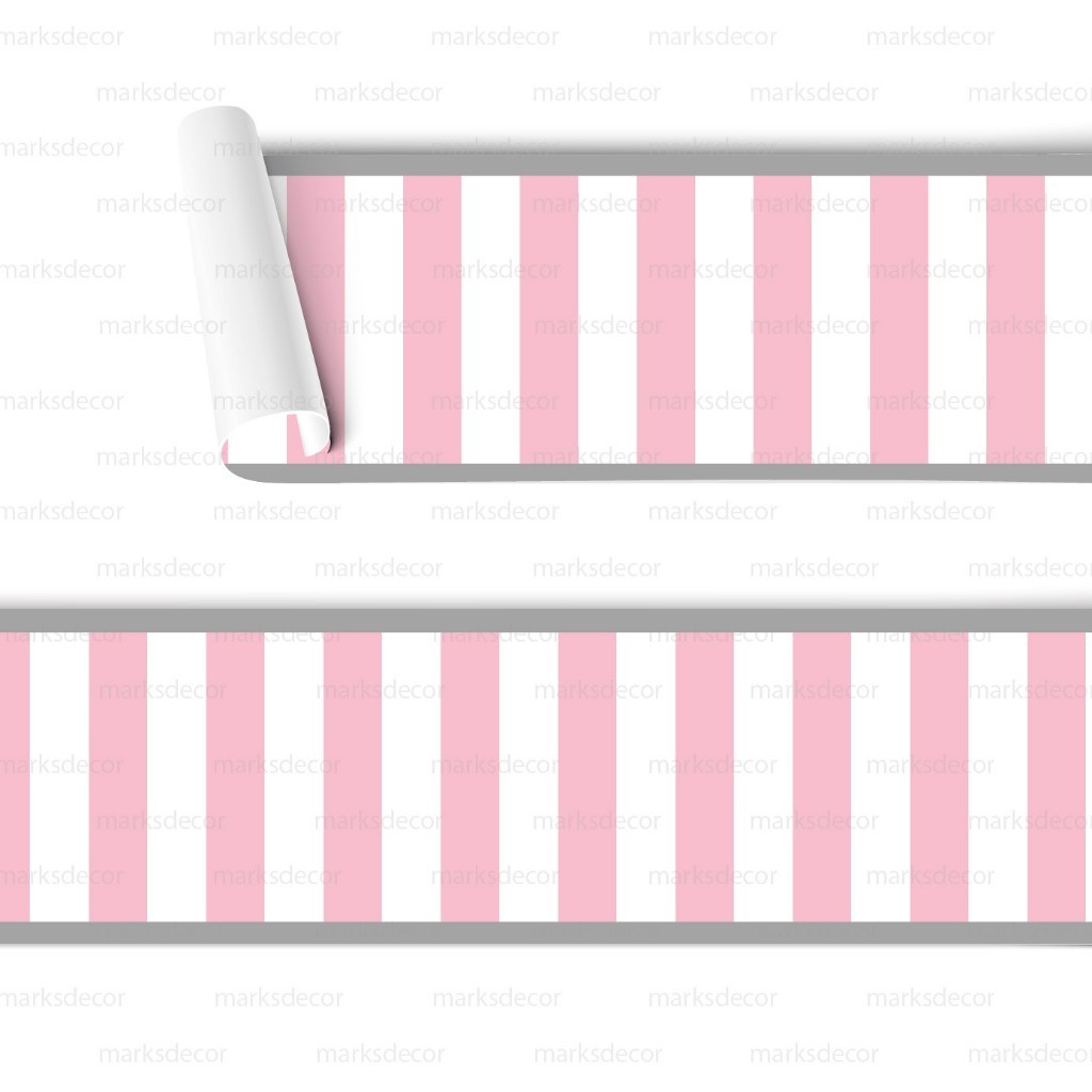 Faixa Adesivo de Parede Infantil Listrado Papel De Parede Infantil Decoração Para Quarto Menina