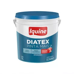 Tinta Látex Econômica Branco Neve aveludado 3,6L Diatex Pinta Mais Iquine