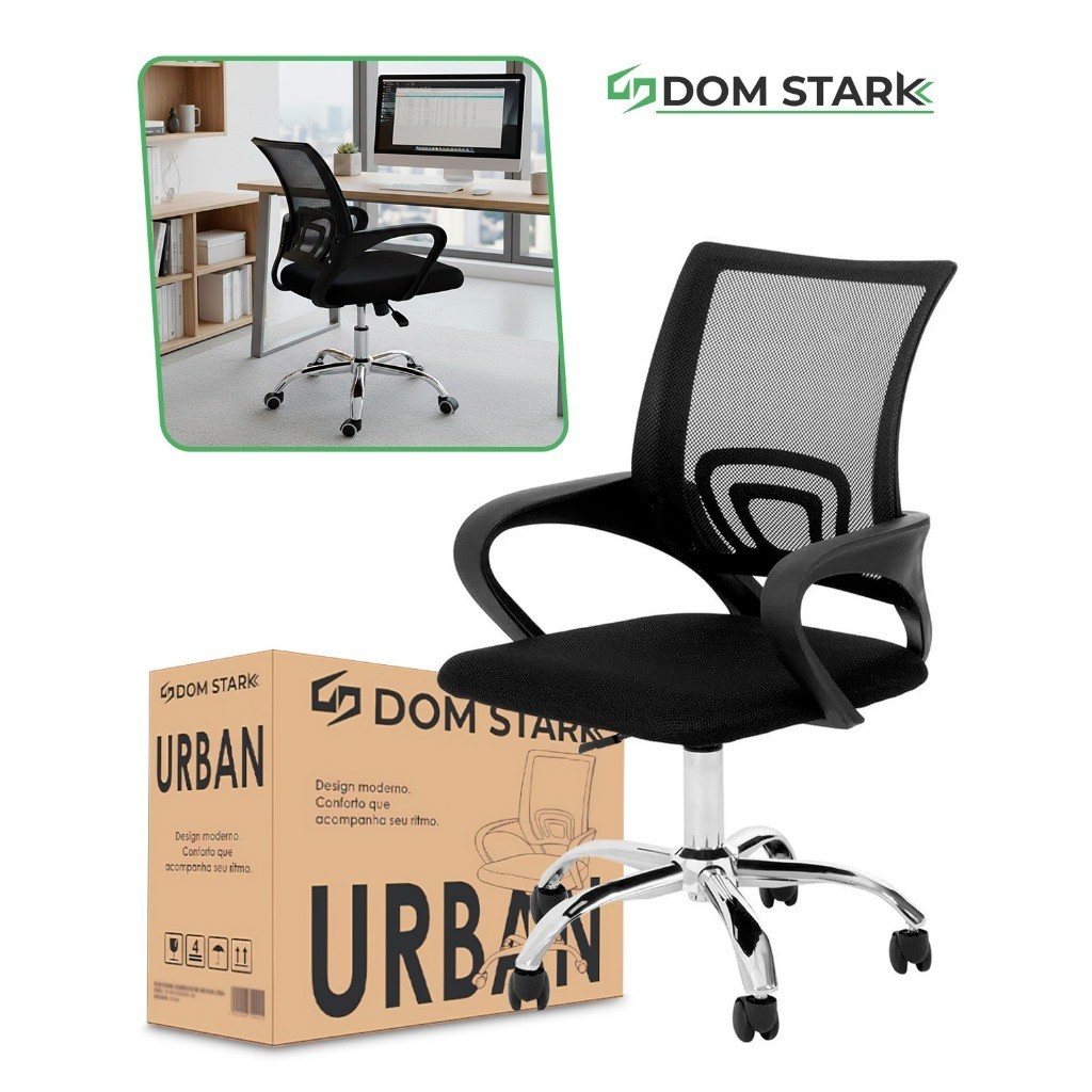 🔥 LIQUIDAÇÃO!! 🔥Cadeira Escritório Executiva Ergonômica Giratória Encosto Mesh Preta em Oferta na Shopee