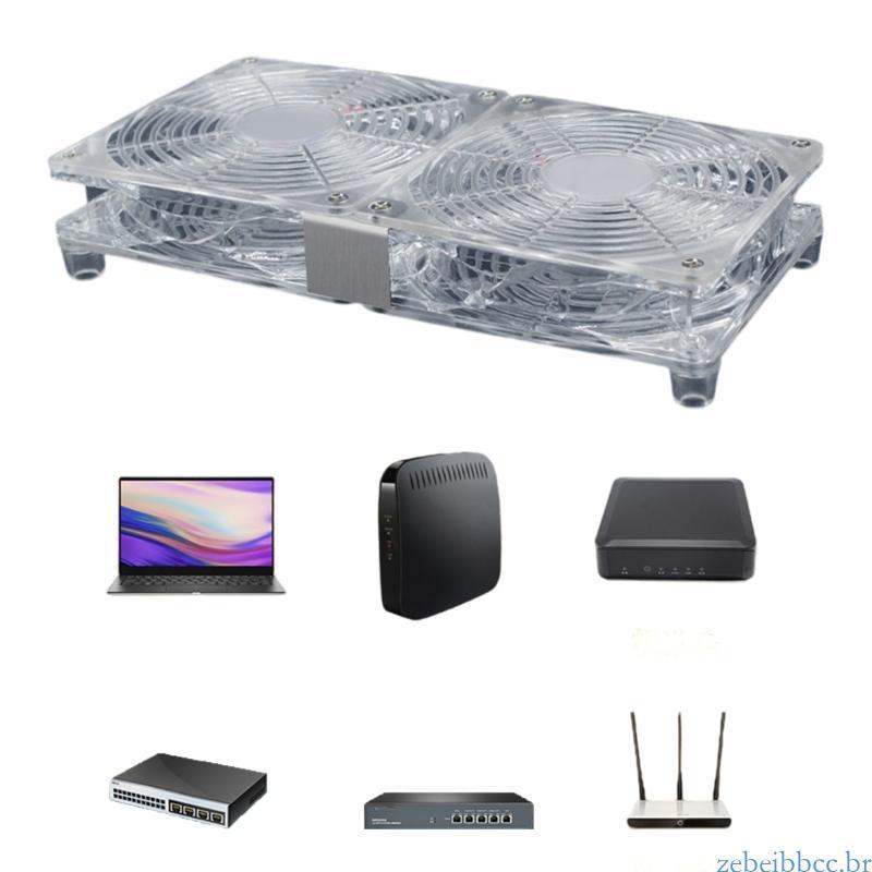zebeibbcbr Ventilador Resfriamento USB 120 Mm Para Roteadores Modems PC Laptop Suporte Modem Acessório