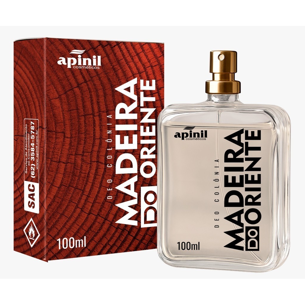 Perfume Masculino Deo Colônia Madeira Oriente 100ml Apinil