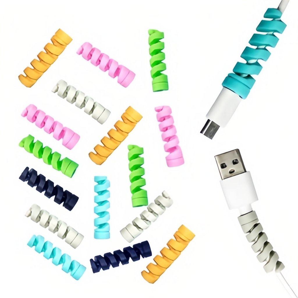 4/5/6 Pcs Protetor Espiral Espiral Para Cabo De Carregamento Fone De Ouvido Cabo De Linha Promoção