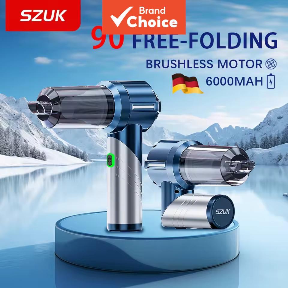  Aspirador de Pó de Carro Dobrável SZUK com Sucção Potente, Portátil Sem Fio