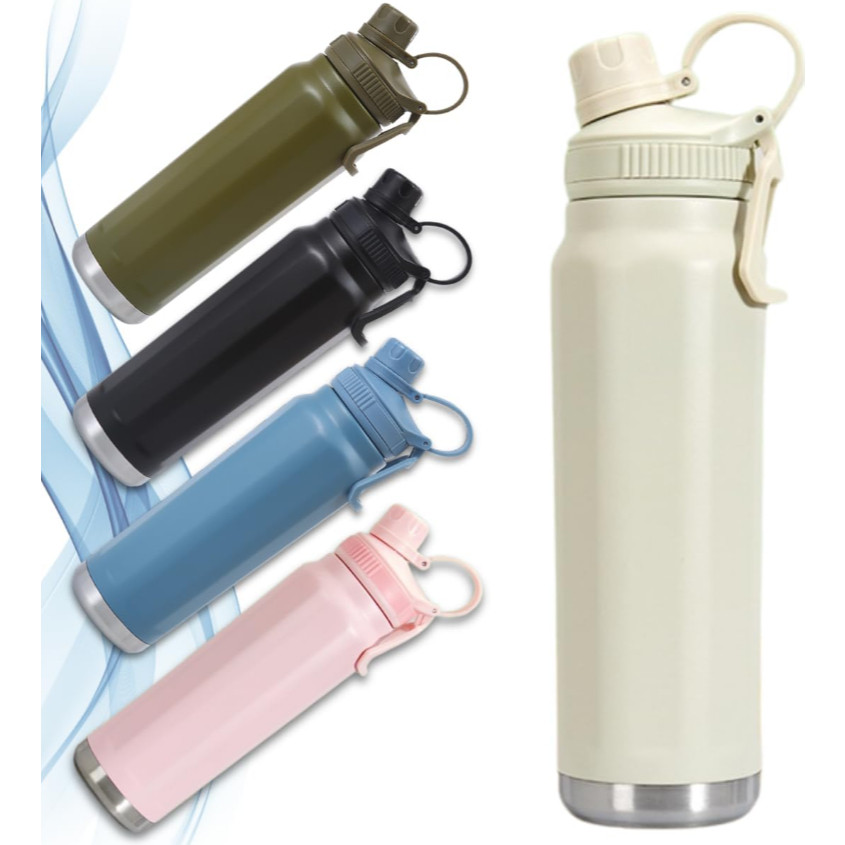 Garrafa Térmica 800ml Resistente Inox Parede Dupla À Vácuo Antivazamento