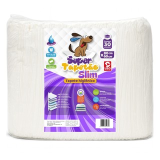 Tapete Higiênico Cachorro Pet Super Tapetão Slim 80x60 - 30 Un.