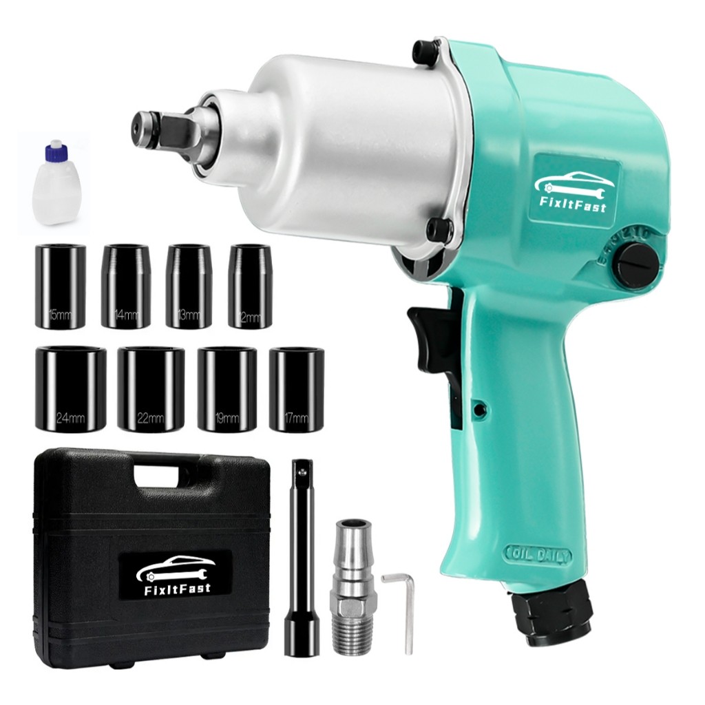 Chave Parafusadeira De Impacto Pneumática 1/2 Torque 720nm Verde 0v