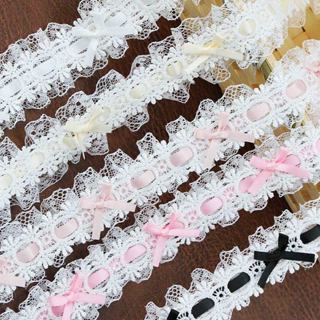 (1 Jarda/Pacote) Acessórios DIY De Renda De 4cm De Largura Com Enfeites Espaçados Costura Tridimensional Pequeno Arco Ro em Oferta na Shopee