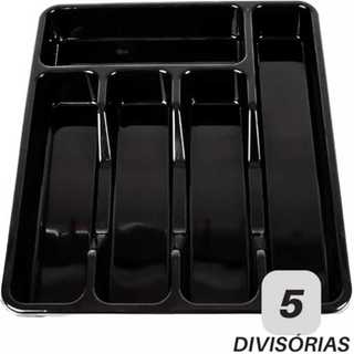 Porta Talher Suporte Organizador de Gaveta Cozinha Resistente 5 Divisórias Durável Versátil