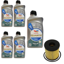 Kit 5 Litros Óleo Motor Total 10W40 + Filtro de óleo