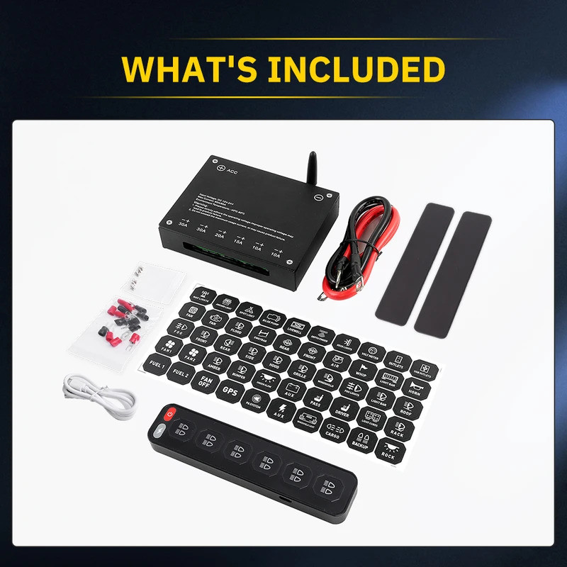 Uni-shine 4/6 Painel de Controle de Toque Sem Fio Multi-Função Relé Eletrônico RGB Clique Piscando Carro 4x4 Barco