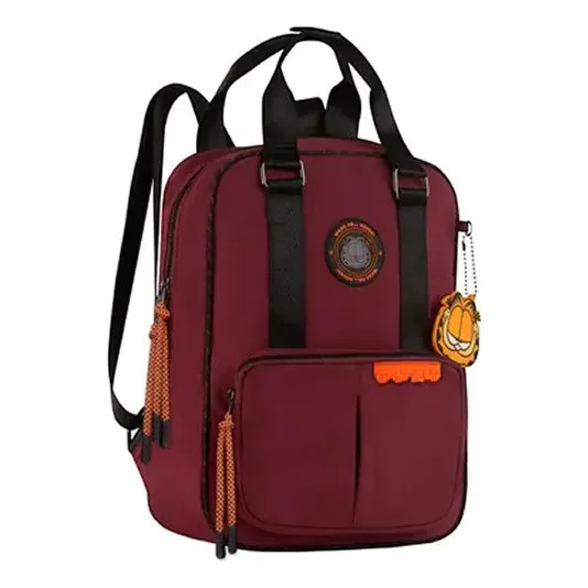 Mochila Escolar Garfield Vinho Moderna Vinho Liso