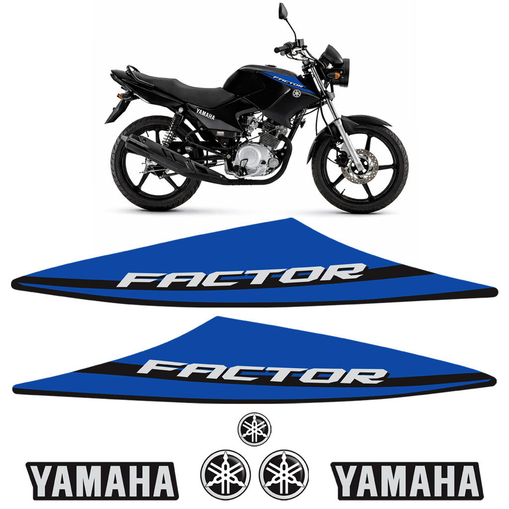 Kit Adesivos Para Yamaha Factor 125 Ybr 2015/2016 + Emblemas