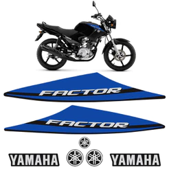 Kit Adesivos Para Yamaha Factor 125 Ybr 2015/2016 + Emblemas