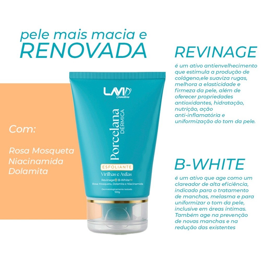 esfoliante de virilhas e axilas porcelana 100g