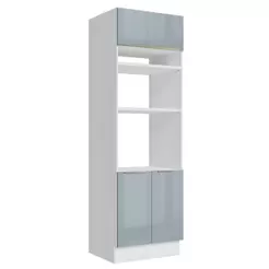 Torre Quente 70 cm 3 Portas Branco/Cinza Lux Madesa