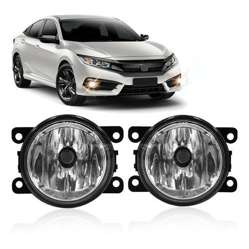 Par Farol De Milha Honda New Civic G10 2016 2017 2018 em Oferta na Shopee