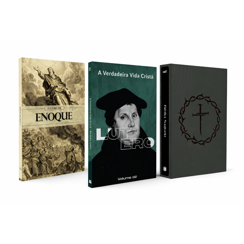 Kit Bíblia Sagrada Cruz + O Livro de Enoque + Lutero em Oferta na Shopee