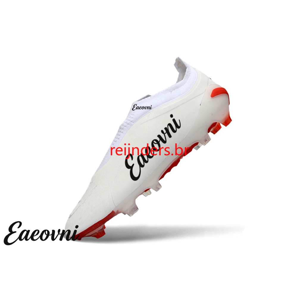 032432 Eaeovni Homens Couro Campo Chuteiras FG Mulheres Botas De Futebol Esportes Laceless