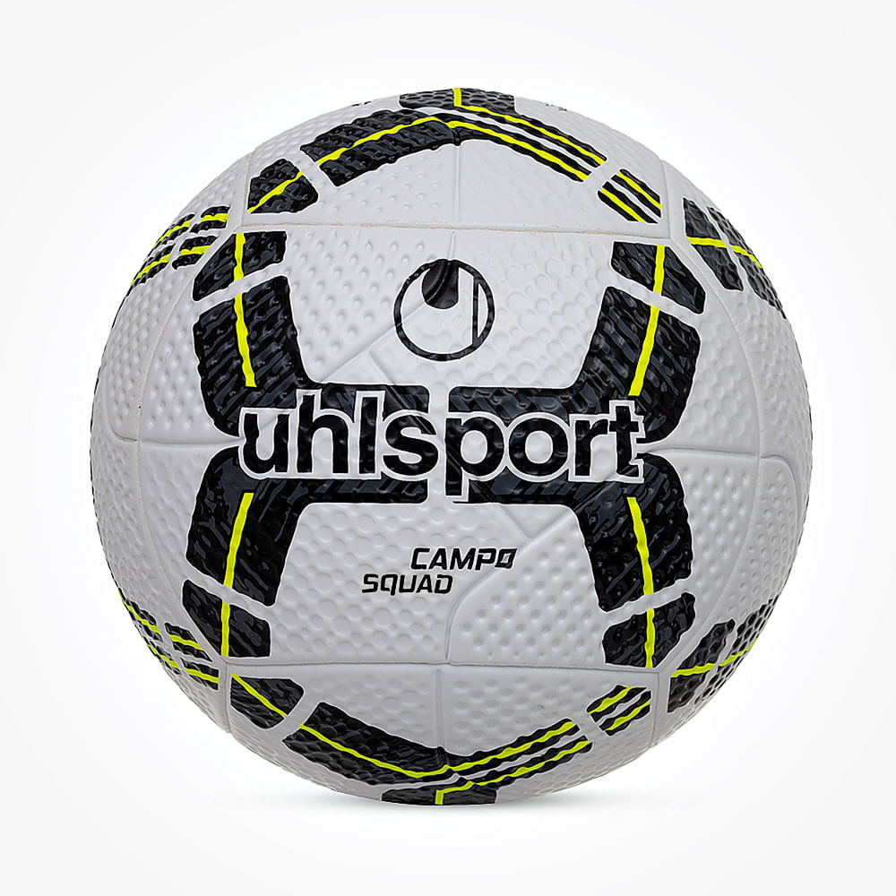 Bola de Futebol Campo Uhlsport Squad - Branco/Preto/Amarelo