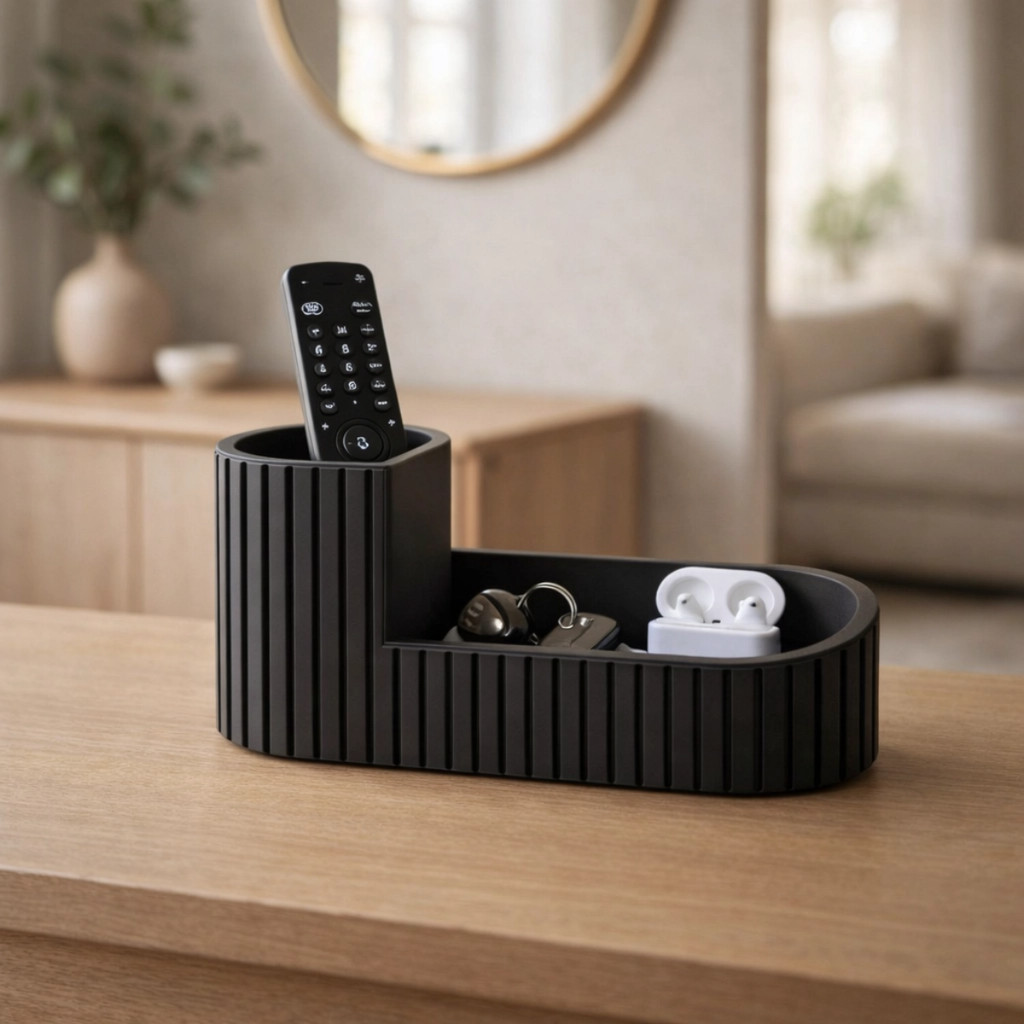 Organizador de Mesa Escritório Ripado Porta Caneta Porta Treco Para Recepção e Sala Moderno Multiuso em Oferta na Shopee