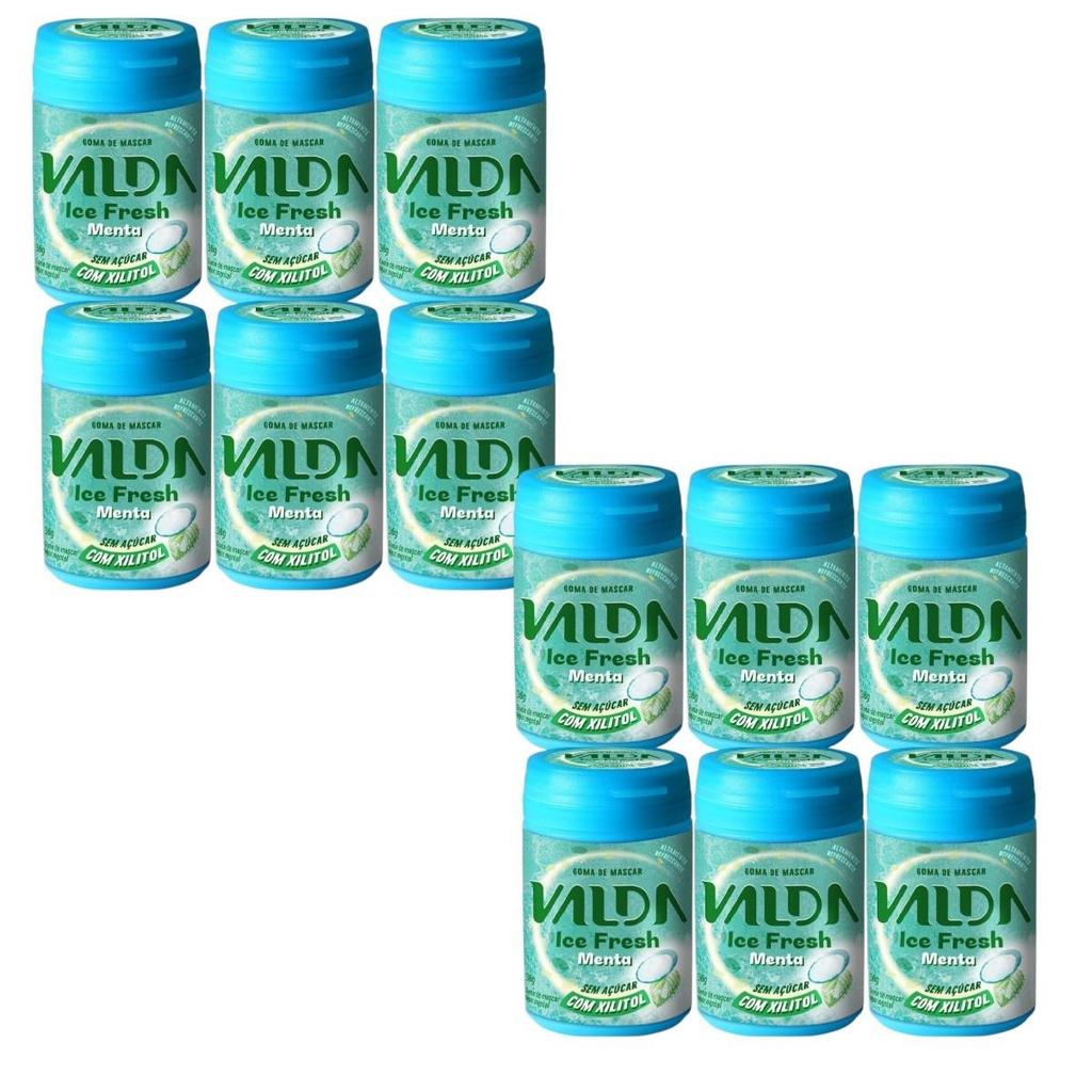 Valda Ice Fresh Menta Gomas 2 Caixas Com 6 Potes De 36g Cada