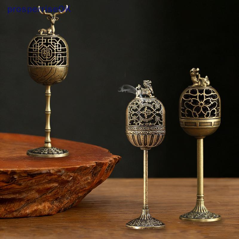[newpros] Queimador De Incenso De Liga Vintage Sti Holder Três Pernas Vazadas Mini Sândalo Decoração De Casa [pubr] — imagem 2 de 2