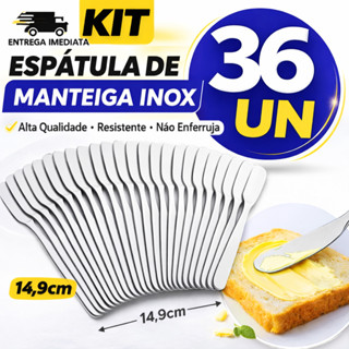 Combo 36/24/18/12 Espátula de Manteiga em inox Multiuso Patês Geleias em Oferta na Shopee