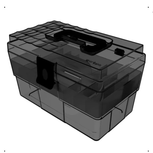 Maleta Organizadora Multiuso - Cor Fumê Com Preto em Oferta na Shopee