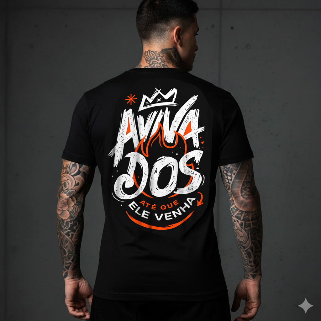 Camiseta Unissex Avivados Até que ele Venha Moda Evangélica Camisa 100% Algodão