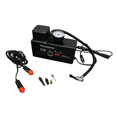 Mini Compressor De Ar 2 Em 1 Importway 250PSI Com Uso Elétrico E Automotivo, 30L/Min E 4 Bicos Adaptadores 127v em Oferta na Shopee