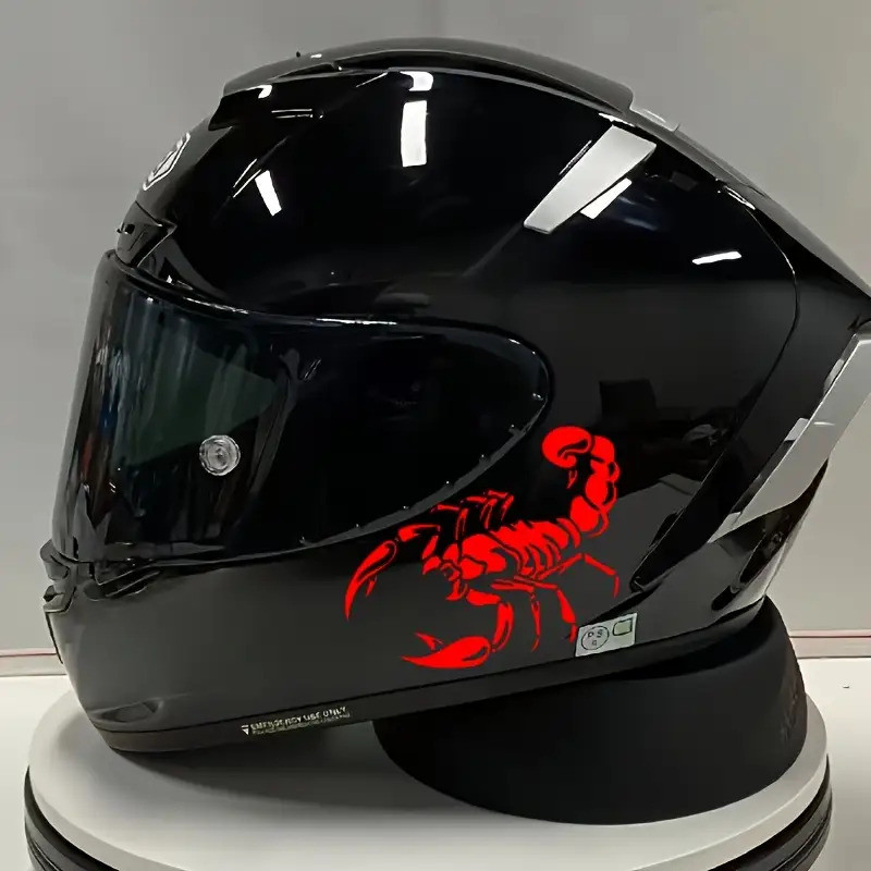 Adesivo 2DFlat Para Capacete De Motocicleta , 2 Pacotes De Capacetes Centopéia E Adesivos Espelho Retrovisor De Carro