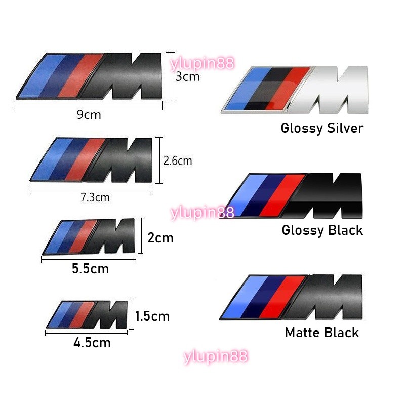 Fender BMW M Performance 3D Emblema Lateral Do Para-Lama Dianteiro Carro Porta-Malas Traseiro Adesivo Com Logotipo M3 M5