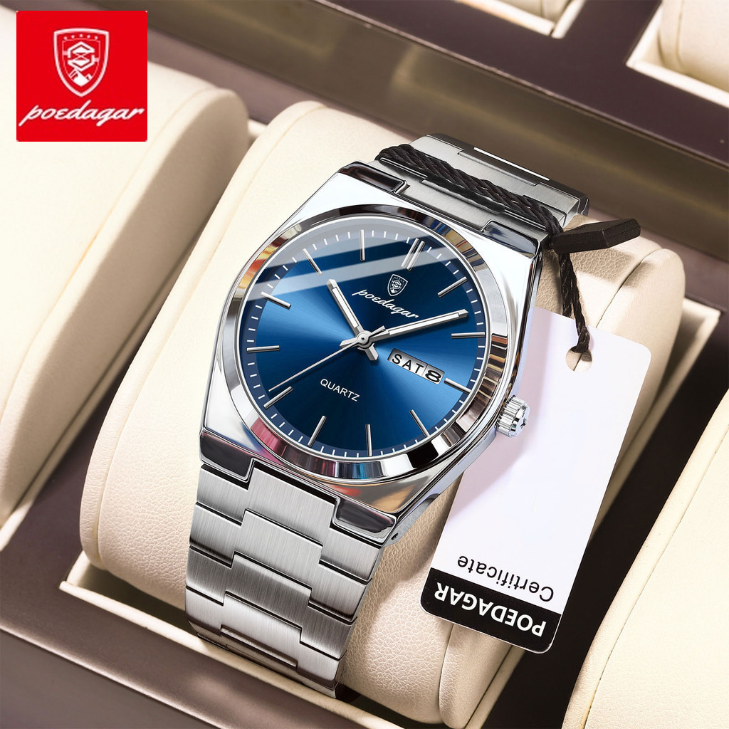 POEDAGAR relógio poedagar relogio masculino original  relogio masculino calendário relógio quartzo