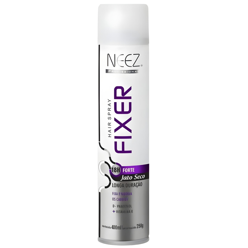 Spray Fixador De Cabelo Profissional Neez Laque Capilar Fixação Forte Jato Seco 18 Horas 400ml em Oferta na Shopee