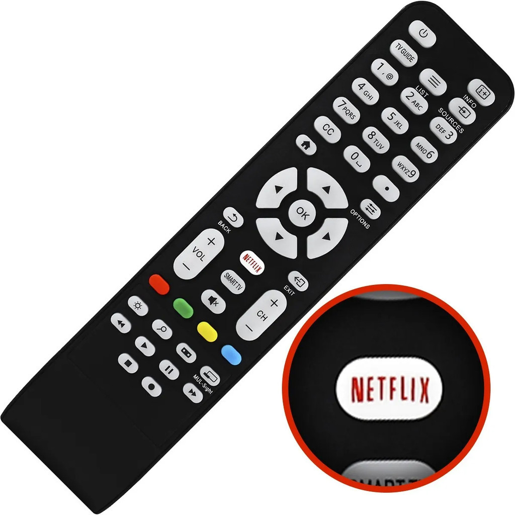 Controle Remoto Para Tv Aoc 43 Led Smart Le43s5970 LE43D1452