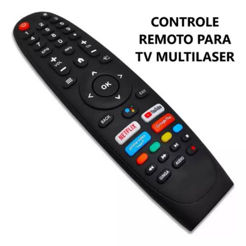 Controle Remoto Para Tv Multilaser Smart FBG 9207 SKY 9207 LE 7611 Tl042 - Tl045 - Tl046 - Substituto Compatível